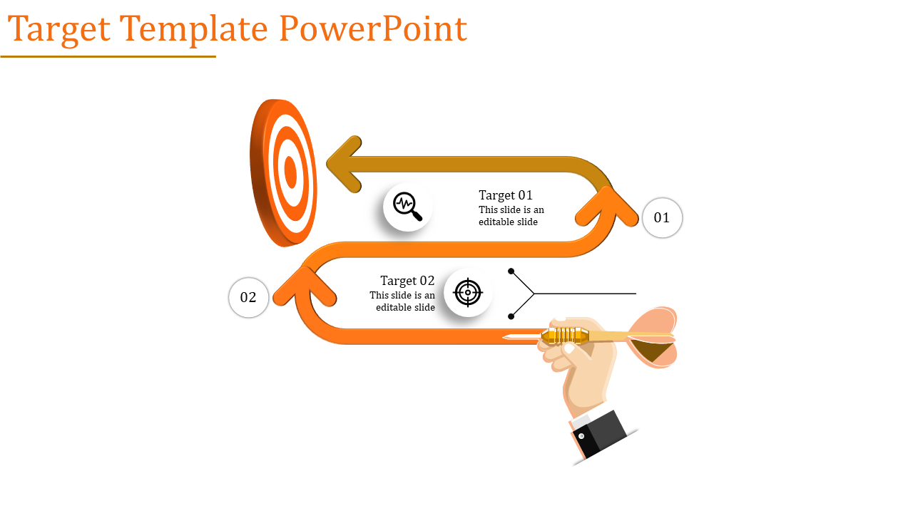 Editable Target PowerPoint Template for presentation